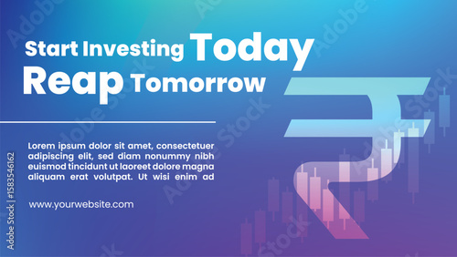 indian rupee icon poster , banner, social media post. rupee poster or indian finance poster or stock market design.