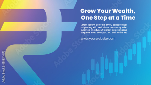 indian rupee icon poster , banner, social media post. rupee poster or indian finance poster or stock market design.