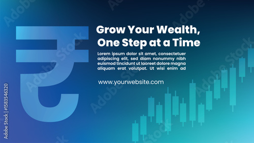 indian rupee icon poster , banner, social media post. rupee poster or indian finance poster or stock market design.