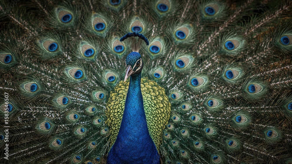 Obraz premium Elegant bird exhibiting its bright feathers