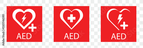 Red AED Icon Illustration