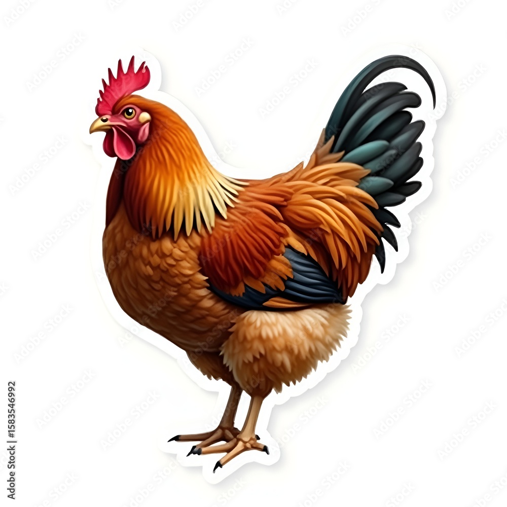 Fototapeta premium White Chicken Isolated on Transparent Background – High-Quality Cutout for Stock Use