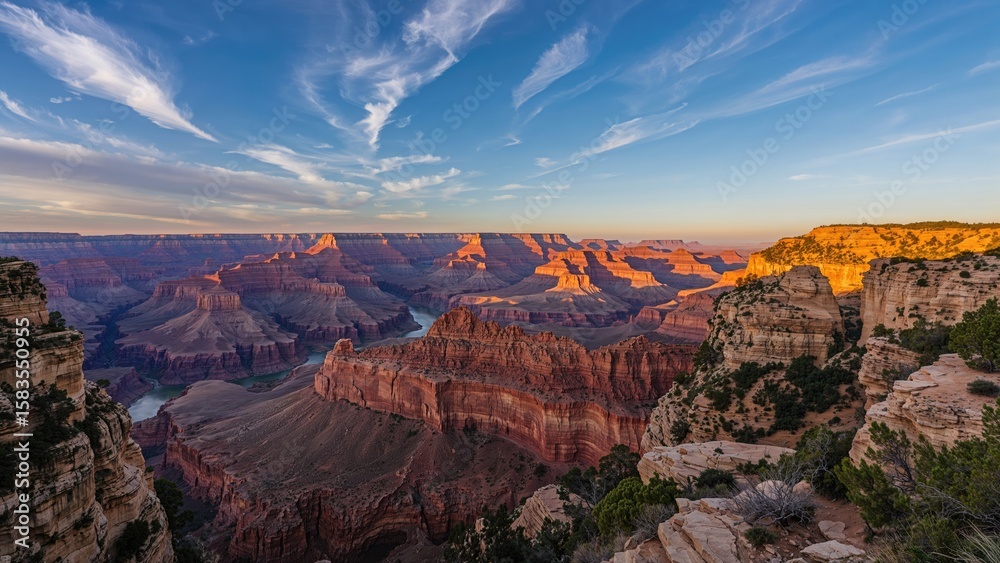 Stunning Observation Spot Overlooking a Vast Gorge Stunning Observation Spot Overlooking a Vast Gorge