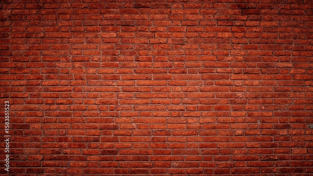 Obraz premium Textured red stone brick facade