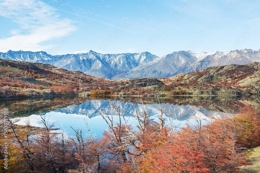 Naklejka premium Autumn in mountains