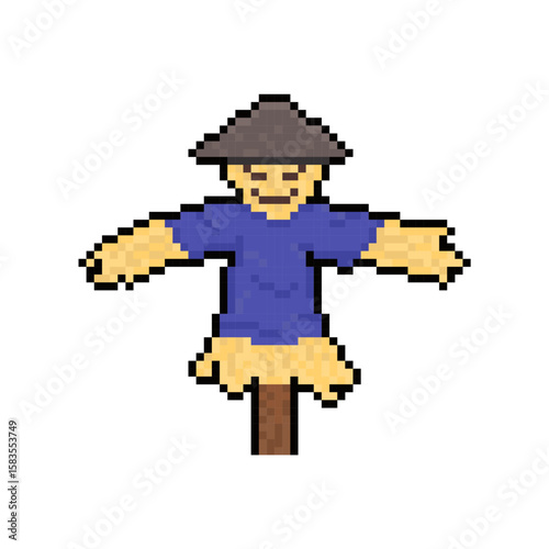 scarecrow puppet scary pixel art
