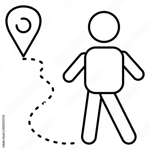 Walking Outline Icon