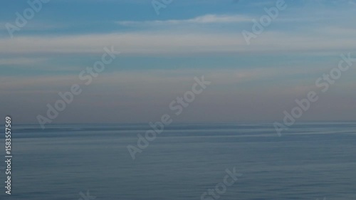 Landscape VDO beautiful summer panorama horizon look view shore open sea beach cloud clean and blue sky background calm nature ocean wave water nobody travel at thailand chonburi sun day