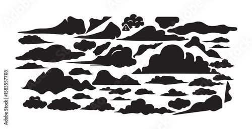 Cloud icon set. vector illustration eps 10