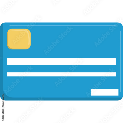 Blue Credit Card Illustration