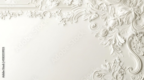 Ornate white wall decor