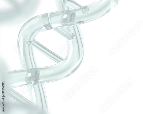 DNA helix png 3D border, transparent background