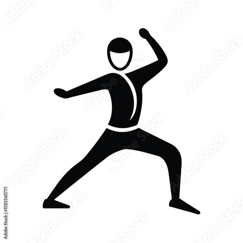 kung fu stance doodle logo