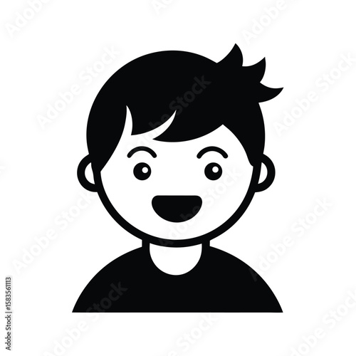 silhouette mood face set doodle logo