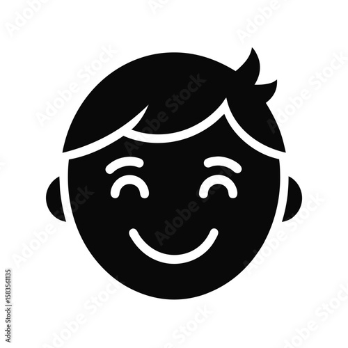 silhouette mood face set doodle logo