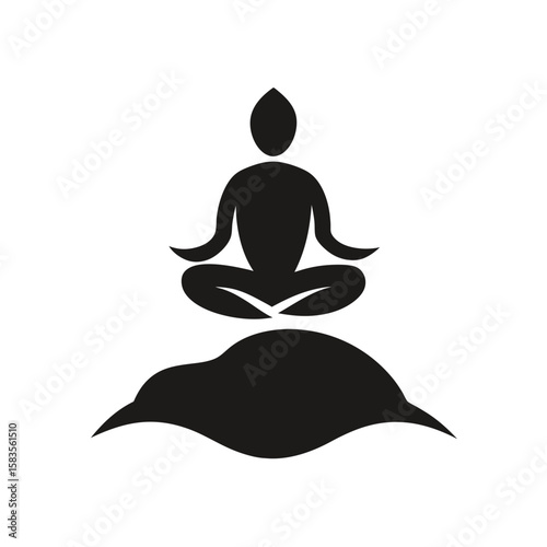 yoga silhouette vector
