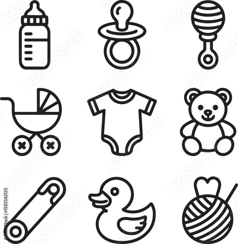 Baby essentials collection baby bottle pacifier