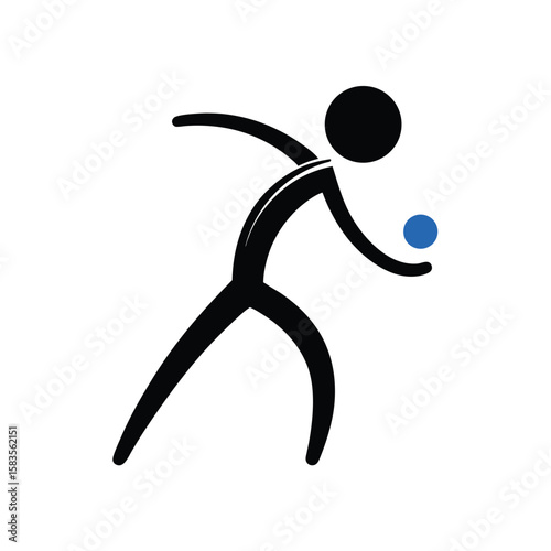 silhouette stick figure doing rehab exercise 