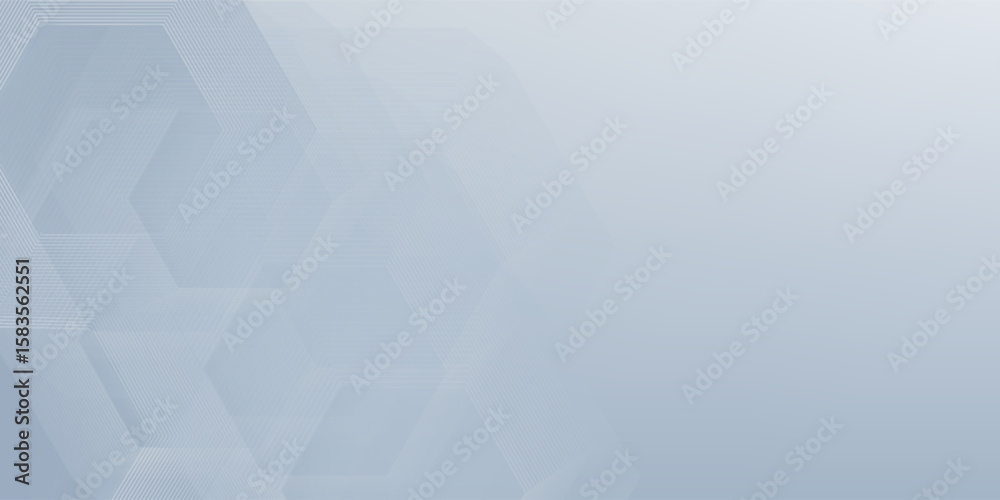 Obraz premium PrintaAbstract hexagon lines on gray background. Geometric stripe line art
