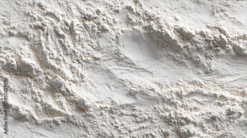 自然な凹凸が印象的な白い粉の質感テクスチャ。料理背景や食品パッケージに適した素材。