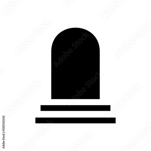 Grave icon flat design vector.