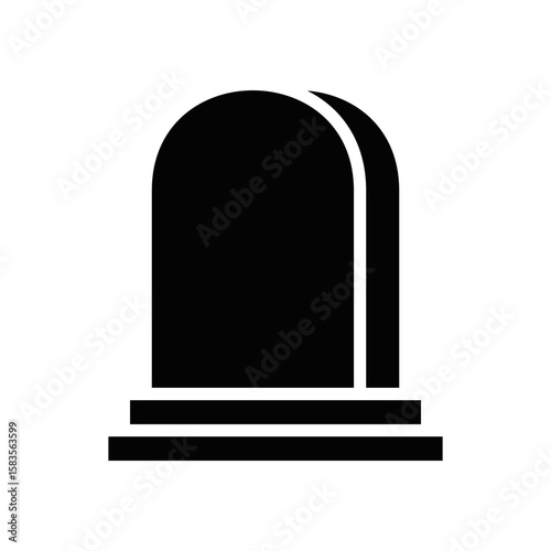 Grave icon flat design vector.