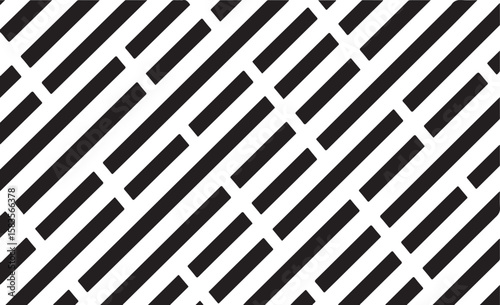 Abstract black and white diagonal lines forming a seamless geometric pattern background