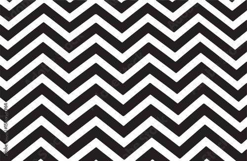 Black and white geometric zigzag pattern seamless background for design and decorative purposes