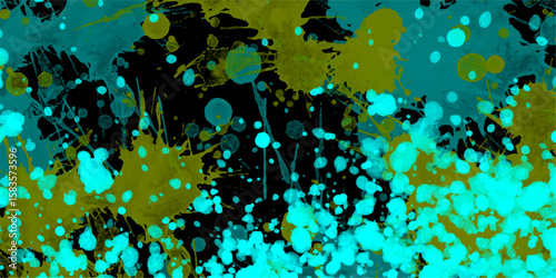 Colorful watercolor background with vintage texture design on white paper background.The art of exploding emotions, including feelings of love, greed, anger, and delusion, expressed in an abstract way