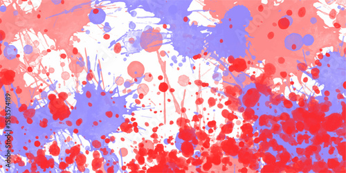 Colorful watercolor background with vintage texture design on white paper background.The art of exploding emotions, including feelings of love, greed, anger, and delusion, expressed in an abstract way
