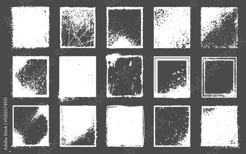Vintage Grunge Silhouettes Antiquated Retro Borders Emanate a Worn.Embracing the Worn and Aged Warmth of Antiquity