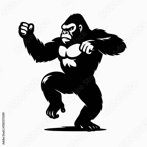 vector illustration of a man with boxing gloves