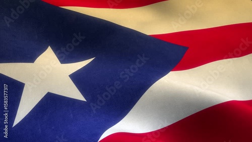 Puerto Rico Country Close Up Flag Background