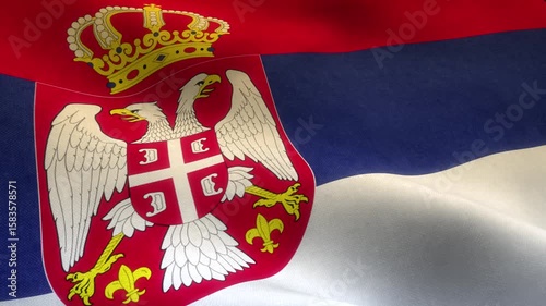 Serbia Country Close Up Flag Background