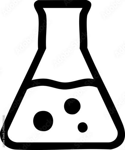 vector illustration of a laboratory flask