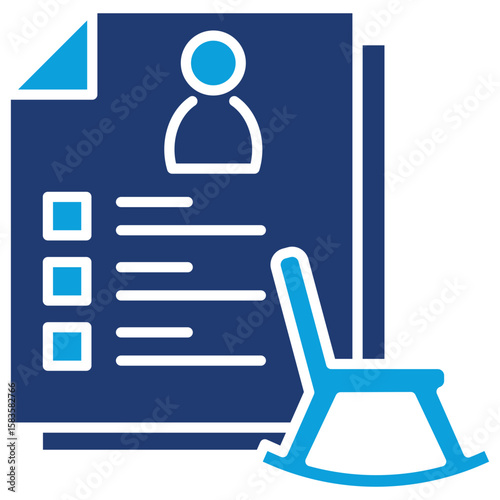Retirement Account Flat Blue Icon