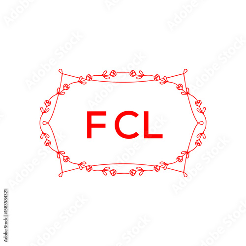 FCL Letter Initial Logo Design Template Vector Illustration