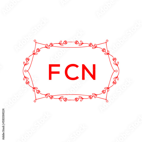 FCN Letter Initial Logo Design Template Vector Illustration