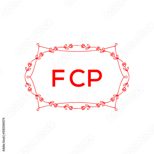 FCP Letter Initial Logo Design Template Vector Illustration