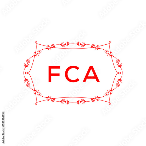 FCA Letter Initial Logo Design Template Vector Illustration