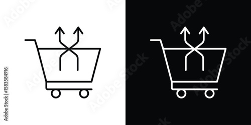 Cross sell icon editable concept. editable vector stroke symbols