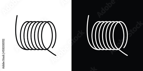 Wire coil icon editable concept. editable vector stroke symbols