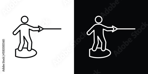 Wakeboarding icon editable concept. editable vector stroke symbols