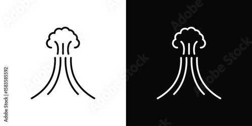 Volcano icon editable concept. editable vector stroke symbols