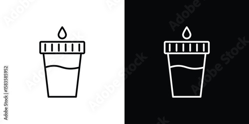 Urine test icon editable concept. editable vector stroke symbols
