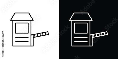 Toll road icon editable concept. editable vector stroke symbols