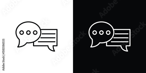Text chat icon editable concept. editable vector stroke symbols