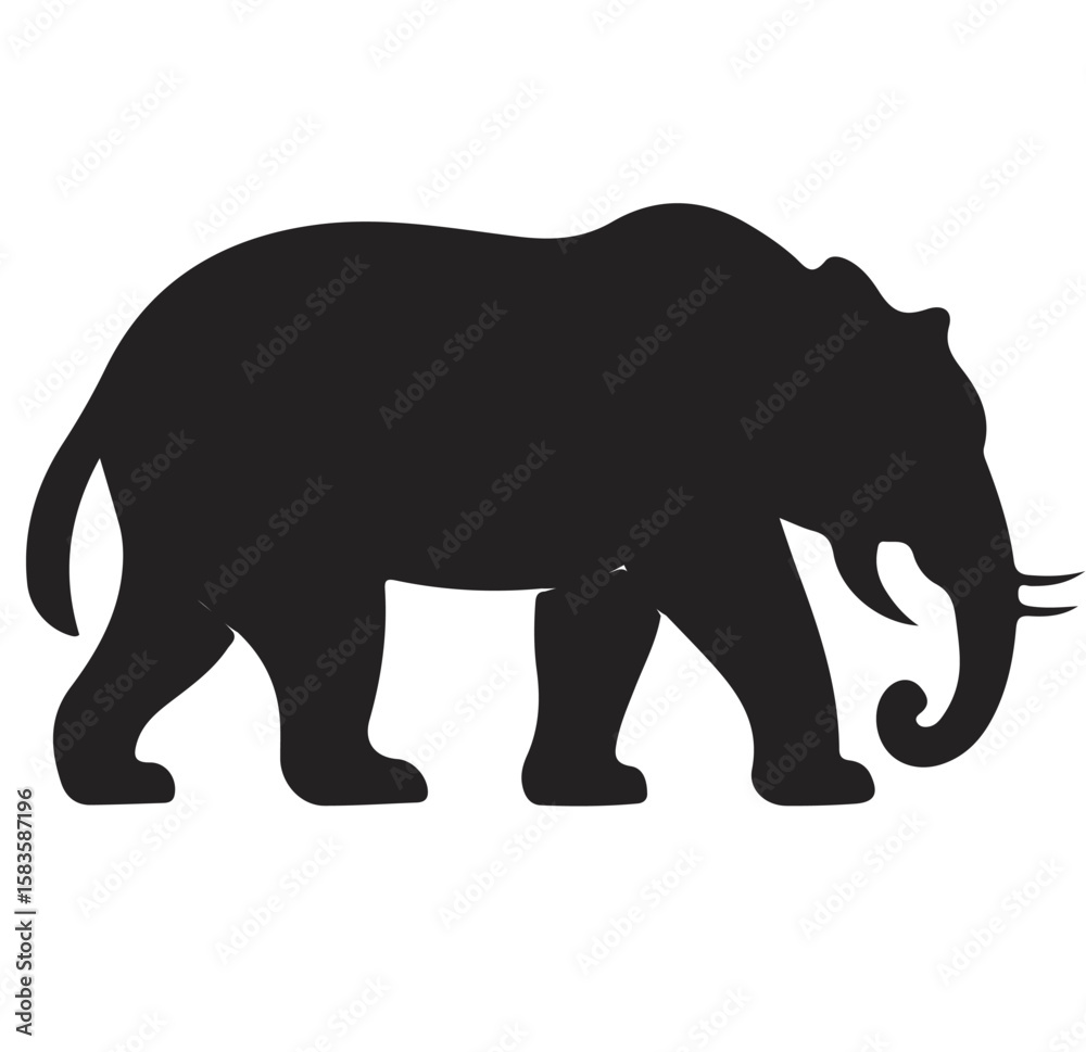 Fototapeta premium silhouette of elephant