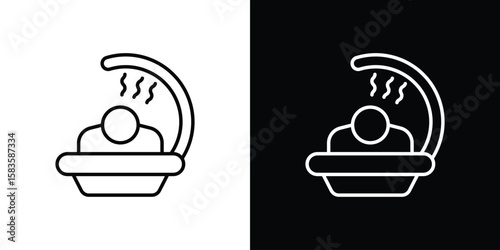 Solarium icon editable concept. editable vector stroke symbols