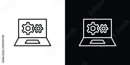 Software icon editable concept. editable vector stroke symbols